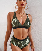 Camouflage Crisscross Tie-Back Bikini Set - Body By J'ne
