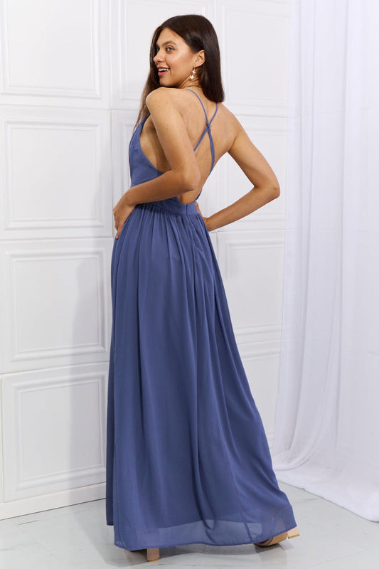 Captivating Muse Open Crossback Maxi Dress - Body By J'ne