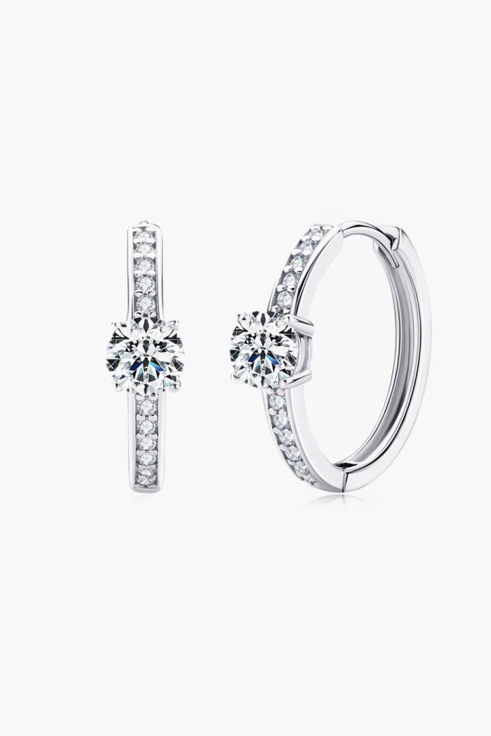 Carry Your Love 1 Carat Moissanite Platinum-Plated Earrings - Body By J'ne