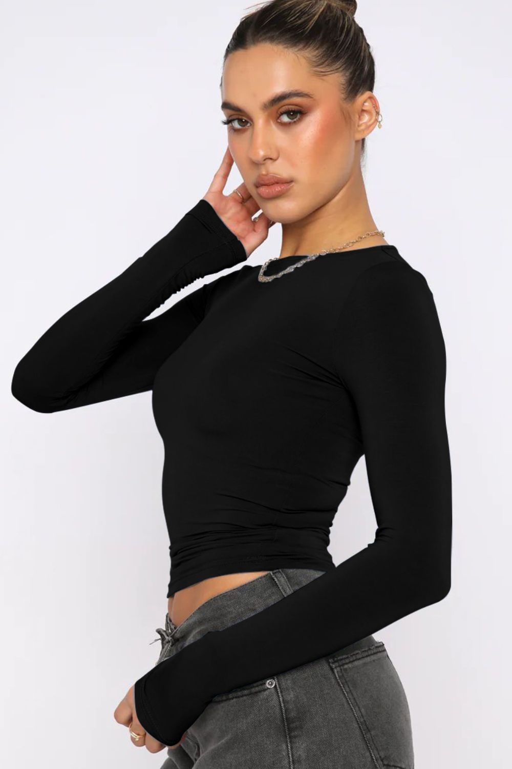 Round Neck Long-Sleeve Top - Body By J'ne