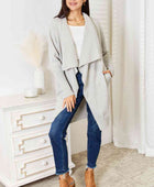 Open Front Duster Cardigan with Pockets - Body By J'ne