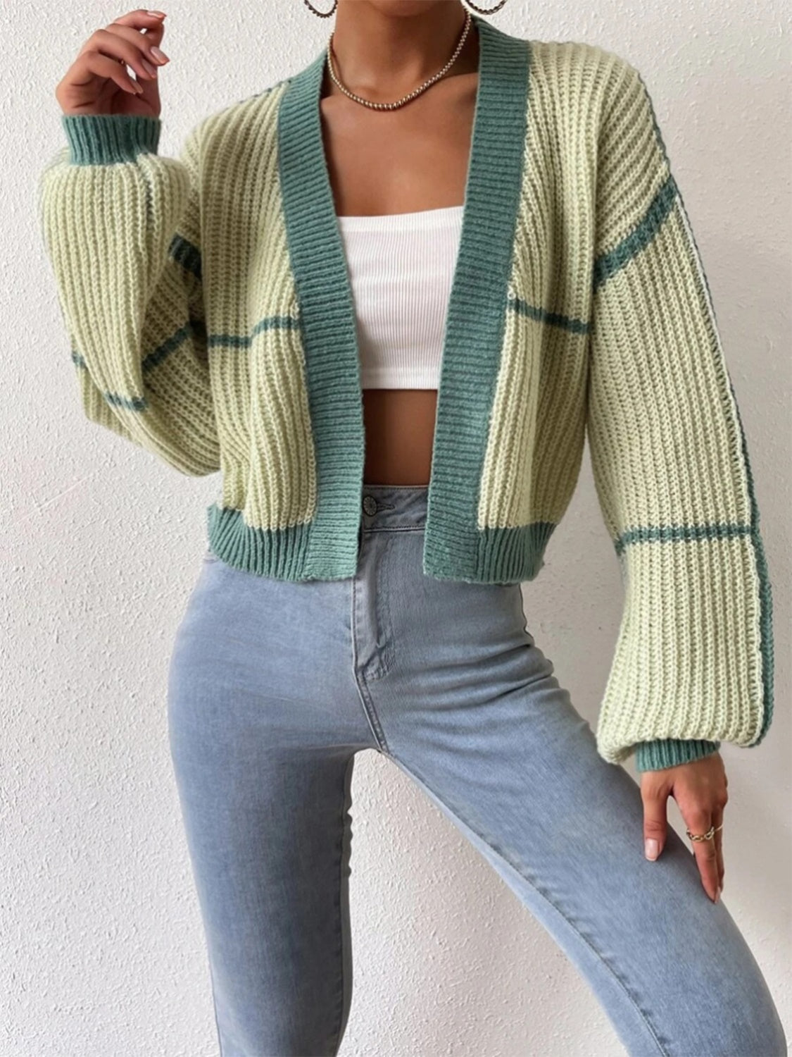 Open Front Dropped Shoulder Cardigan - Body By J'ne