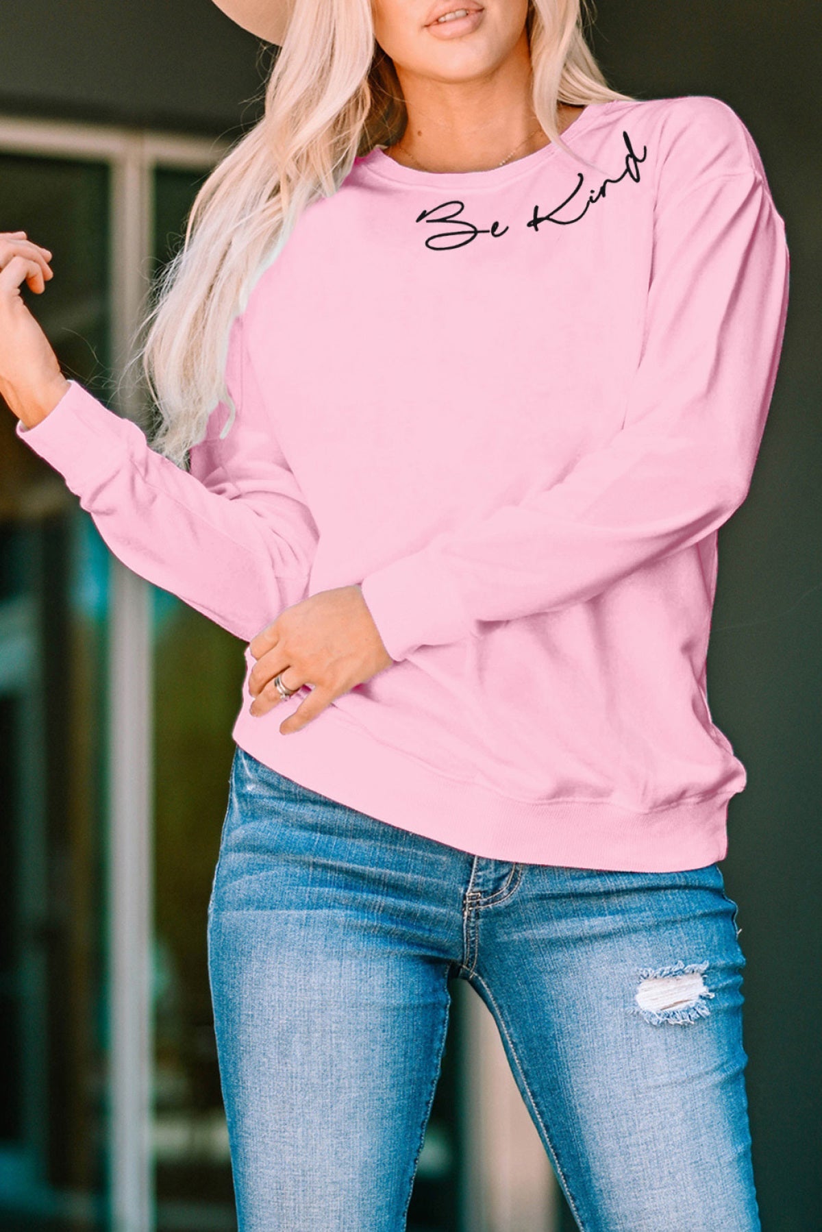 Pink Be Kind Sweatshirts Pink - Body By J'ne