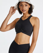 Ruched Crisscross Active Tank - Body By J'ne