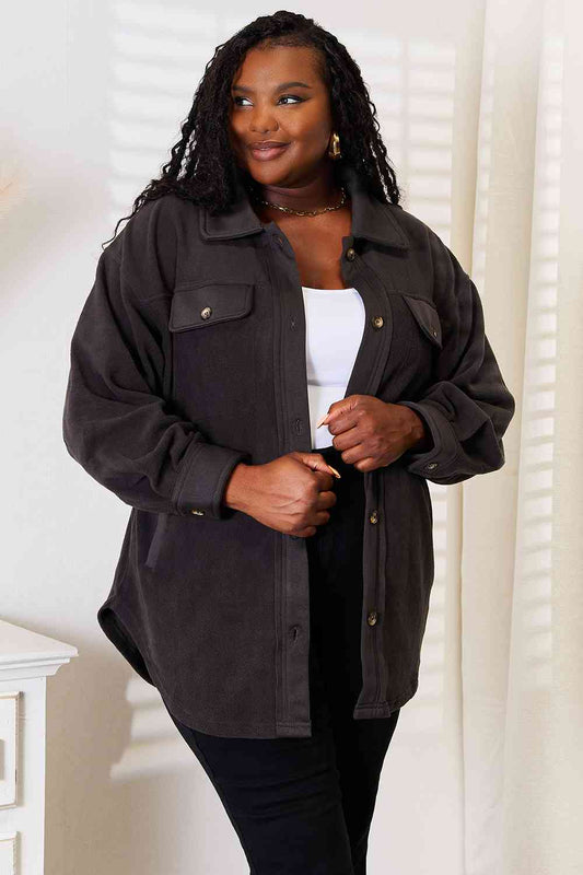 Cozy Girl Full Size Button Down Shacket - Body By J'ne