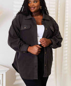 Cozy Girl Full Size Button Down Shacket - Body By J'ne