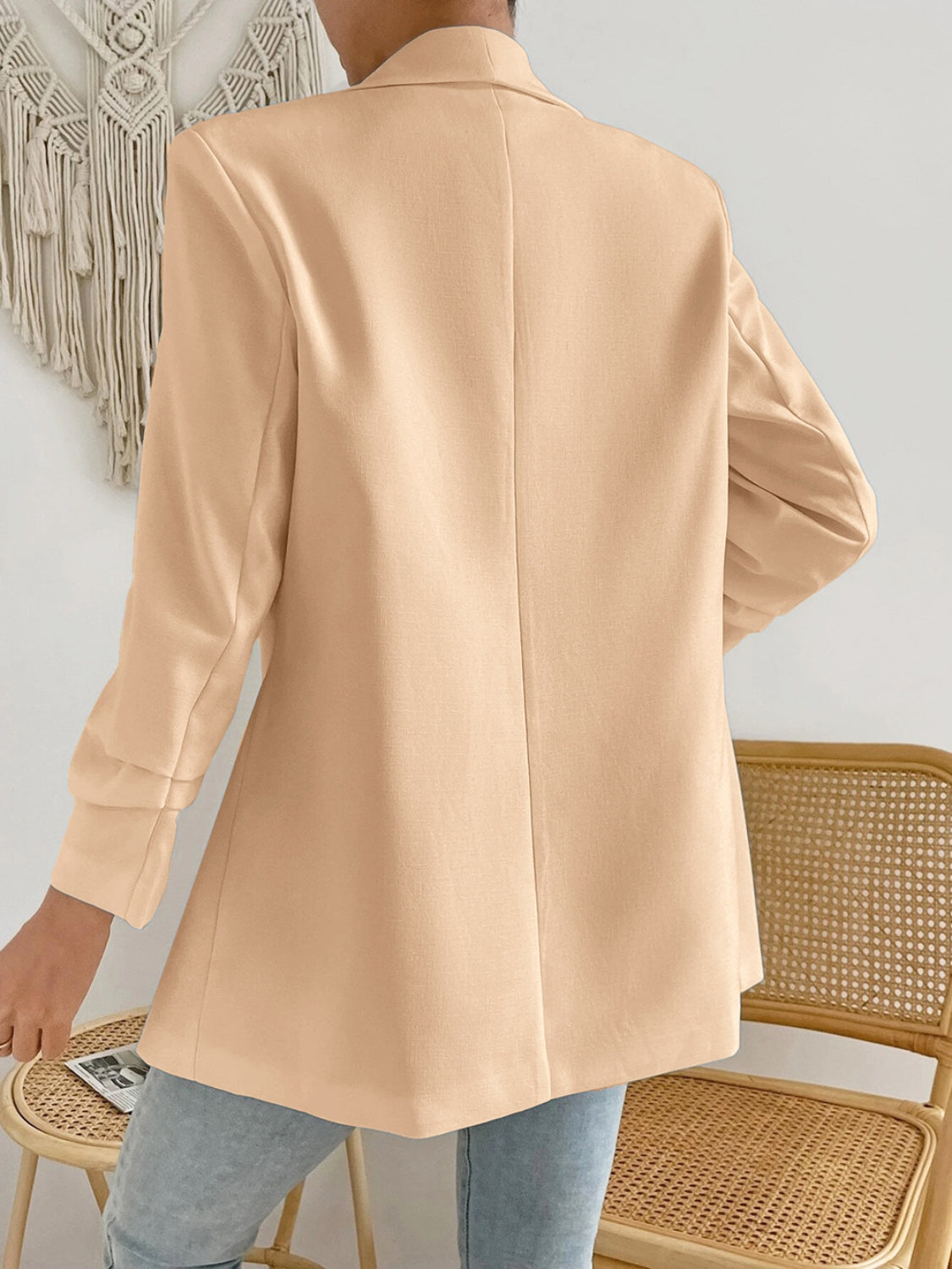 Shawl Collar Long Sleeve Blazer - Body By J'ne