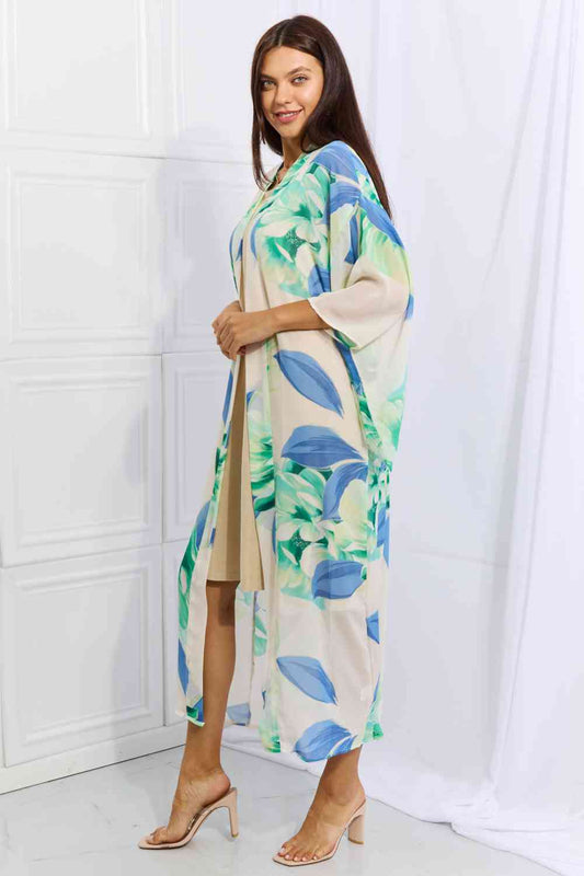 OneTheLand Colorful Minds Floral Kimono