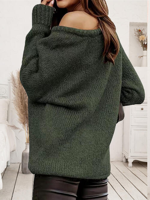 One Shoulder Long Sleeve Sweater - Body By J'ne