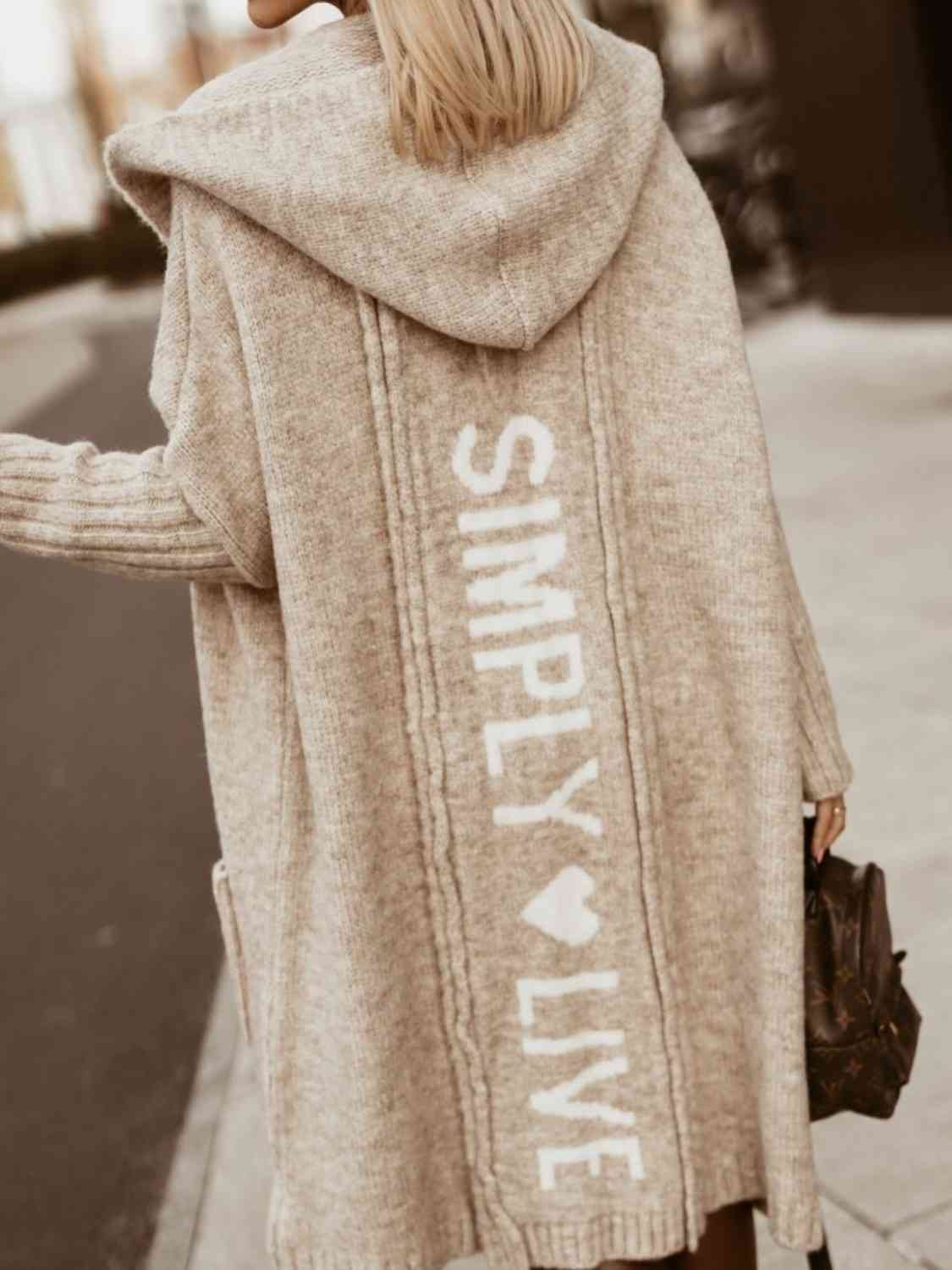 SIMPLY LIVE Hooded Cardigan - Body By J'ne