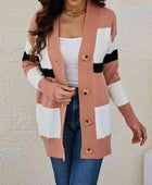 Color Block Button Down Cardigan - Body By J'ne