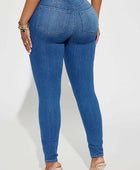 Distressed Buttoned Jeans with Pockets - Body By J'ne