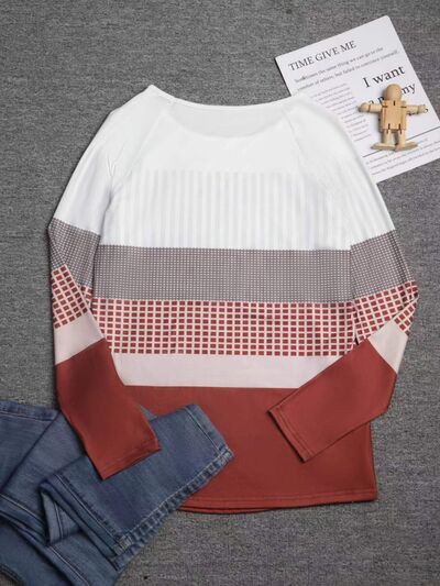 Color Block Raglan Sleeve T-Shirt - Body By J'ne