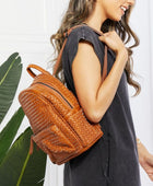 Certainly Chic Faux Leather Woven Backpack - Body By J'ne