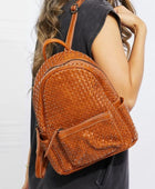 Certainly Chic Faux Leather Woven Backpack - Body By J'ne