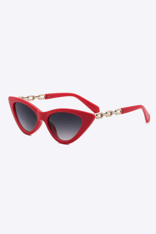 Chain Detail Cat-Eye Sunglasses - Body By J'ne