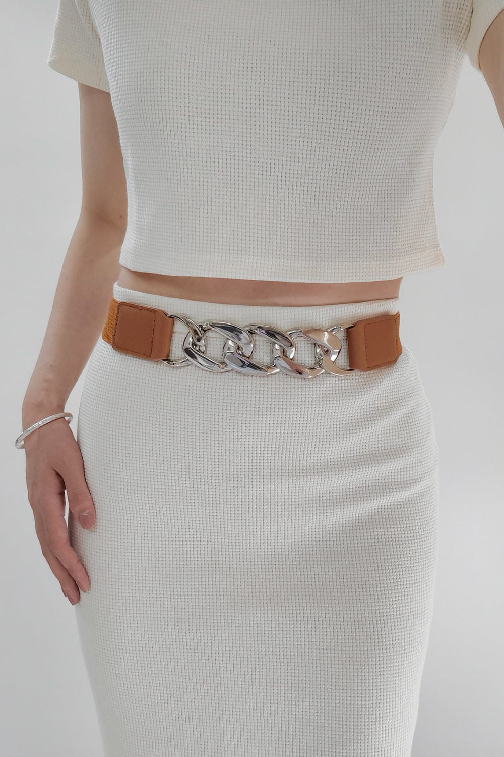 Chain Detail Elastic Belt - Body By J'ne