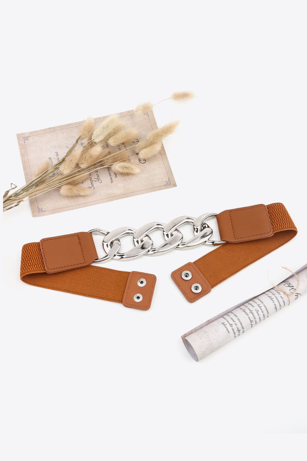 Chain Detail Elastic Belt - Body By J'ne