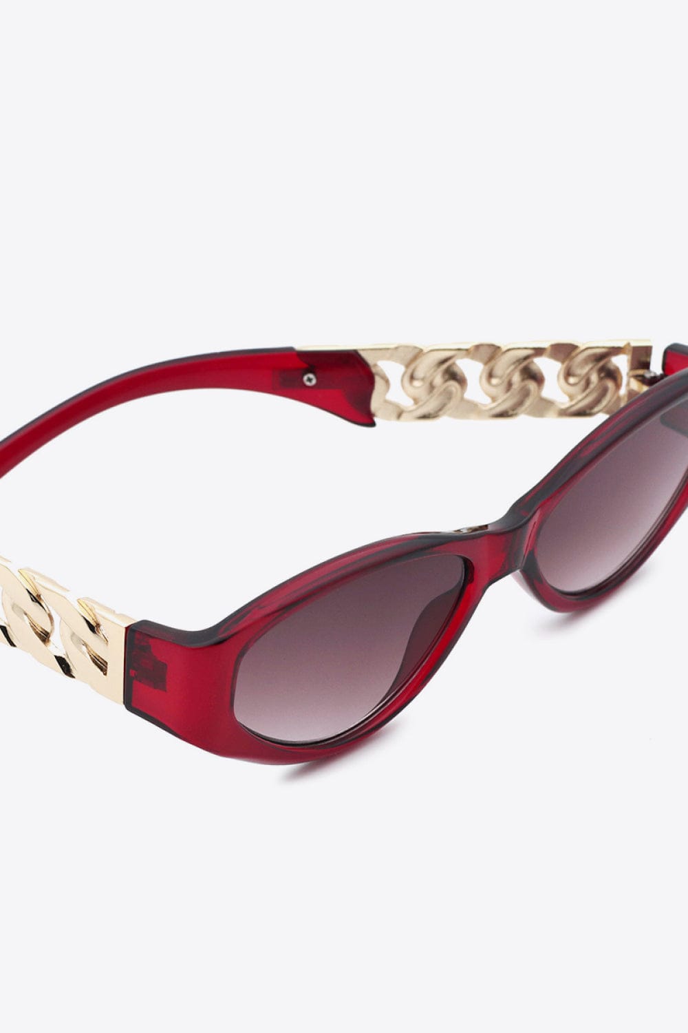 Chain Detail Temple Cat Eye Sunglasses - Body By J'ne