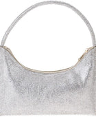 Chic Rhinestone Curve Zipper Handle Bag - Body By J'ne