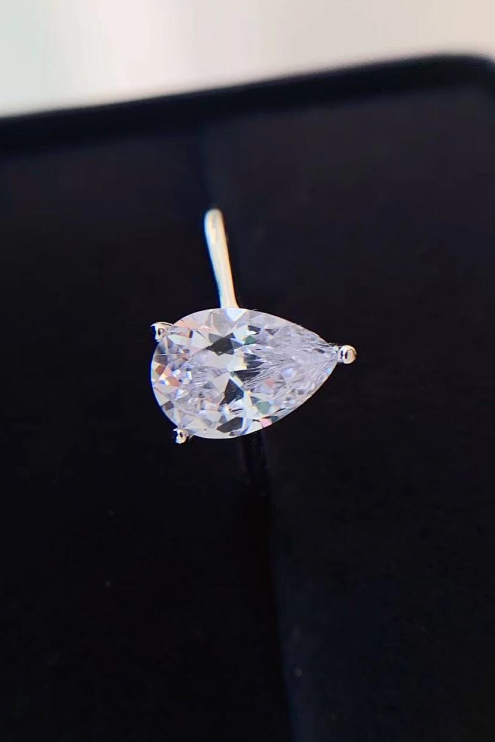 Classic Teardrop 2 Carat Moissanite Ring - Body By J'ne