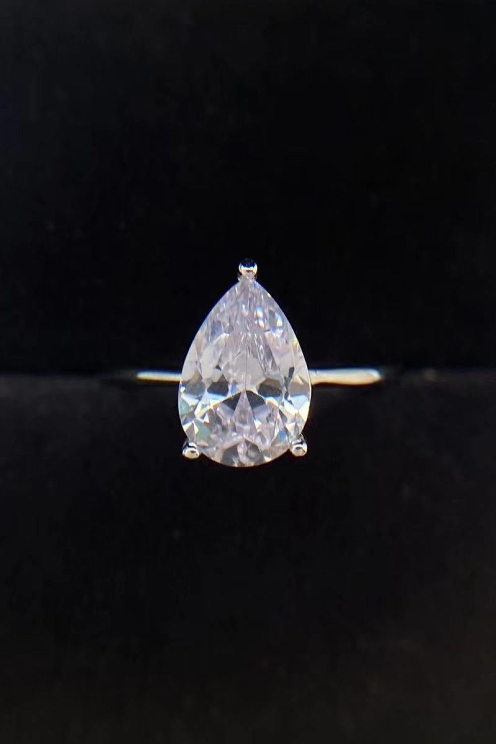 Classic Teardrop 2 Carat Moissanite Ring - Body By J'ne