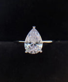 Classic Teardrop 2 Carat Moissanite Ring - Body By J'ne