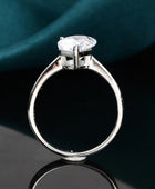 Classic Teardrop 2 Carat Moissanite Ring - Body By J'ne