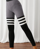 Color Block Elastic Waistband Active Leggings - Body By J'ne