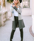 Color Block Long Sleeve Hooded Cardigan - Body By J'ne