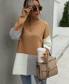 Color Block Round Neck Dropped Shoulder Sweater - Body By J'ne