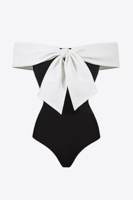 Contrast Bow Detail Two-Piece Swim Set - Body By J'ne