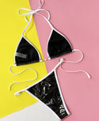 Contrast Halter Neck Two-Piece Bikini Set - Body By J'ne