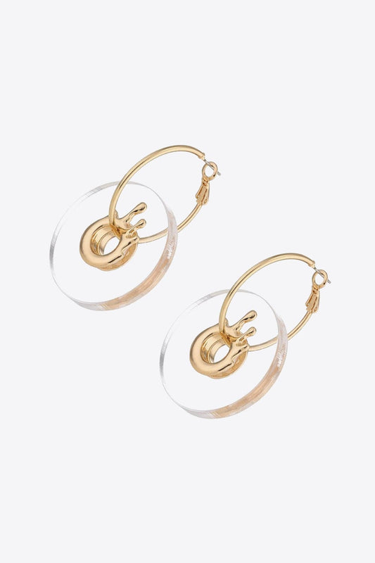 Contrast Hoop Drop Earrings - Body By J'ne