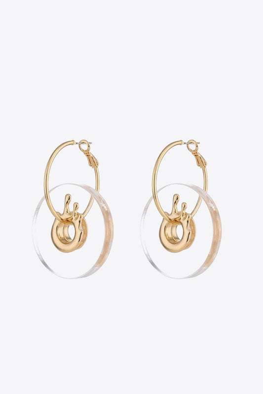 Contrast Hoop Drop Earrings - Body By J'ne