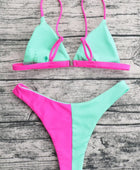 Contrast Ribbed Bikini Set - Body By J'ne
