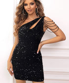 Contrast Sequin Sleeveless Mini Dress - Body By J'ne