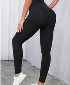 Crisscross Detail Wide Waistband Leggings - Body By J'ne