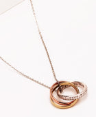 Cubic Zirconia Ring Pendant Necklace - Body By J'ne