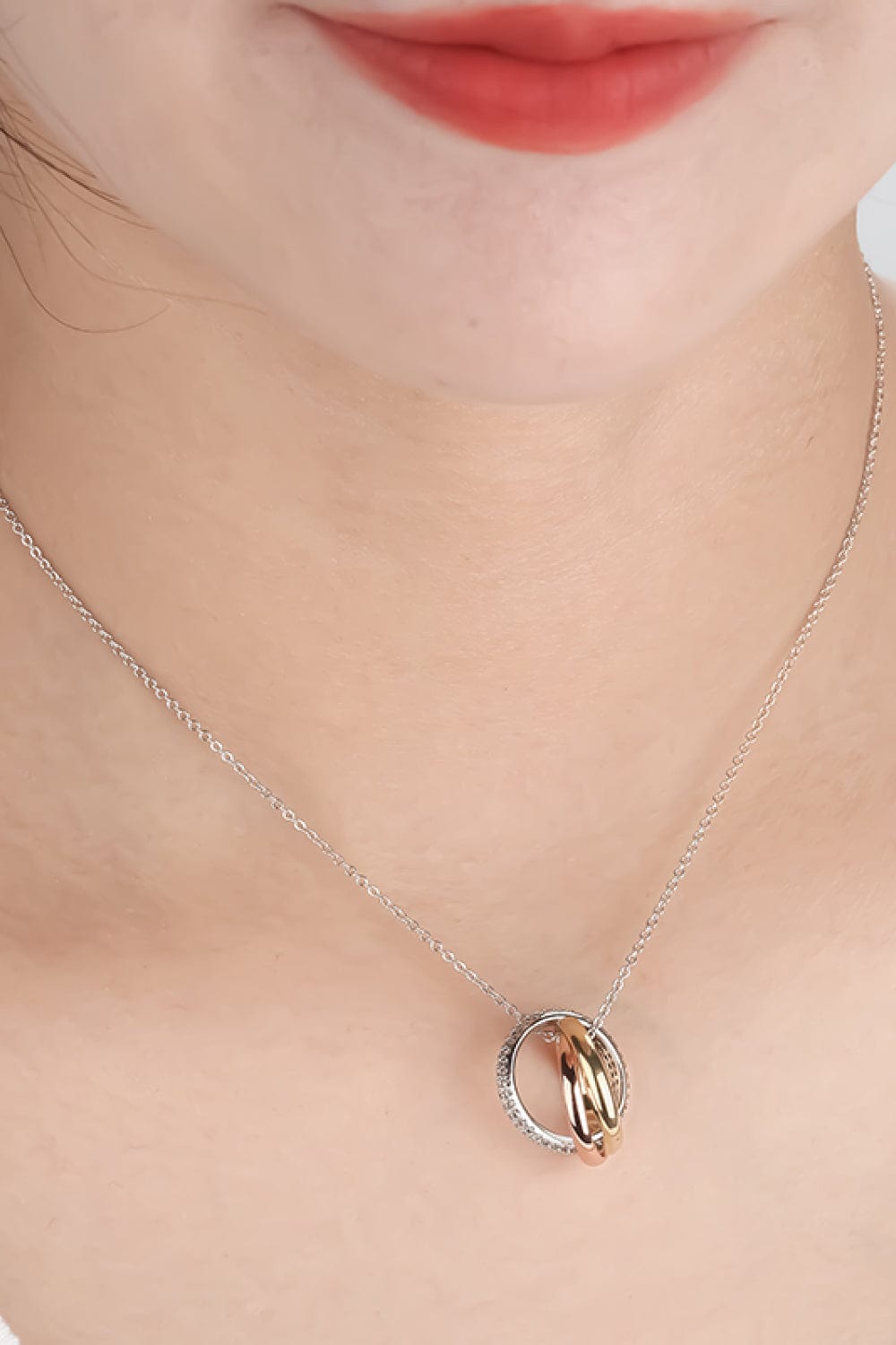 Cubic Zirconia Ring Pendant Necklace - Body By J'ne