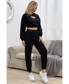 Cut Out Crop Top and Joggers Set - Body By J'ne