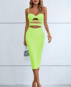 Cutout Spaghetti Strap Bodycon Dress - Body By J'ne