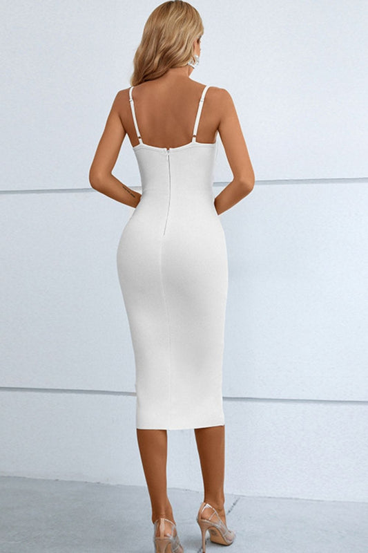 Cutout Spaghetti Strap Bodycon Dress - Body By J'ne