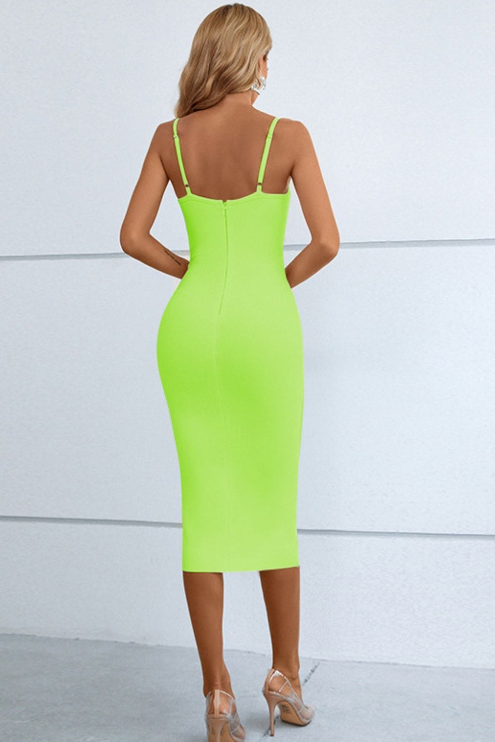 Cutout Spaghetti Strap Bodycon Dress - Body By J'ne