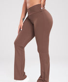 Wide Waistband Bootcut Active Pants - Body By J'ne