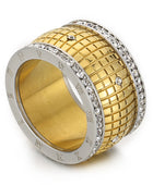 Inlaid Rhinestone Stainless Steel Ring - Body By J'ne