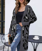 Leopard Open Front Cardigan with Pockets - Body By J'ne