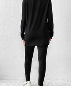 Round Neck Long Sleeve Top and Skinny Pants Set - Body By J'ne