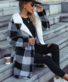 Plaid Open Front Coat with Pockets - Body By J'ne