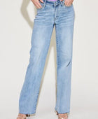 Judy Blue Full Size V Front Waistband Straight Jeans - Body By J'ne